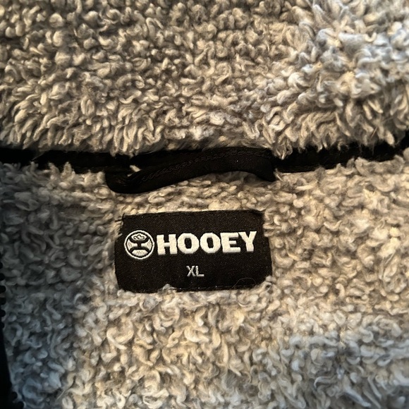 Hooey Fleece Pullover Gray w/ Black Detailing Men’s XL Casual Hoodie Sweatshirt - Picture 5 of 5